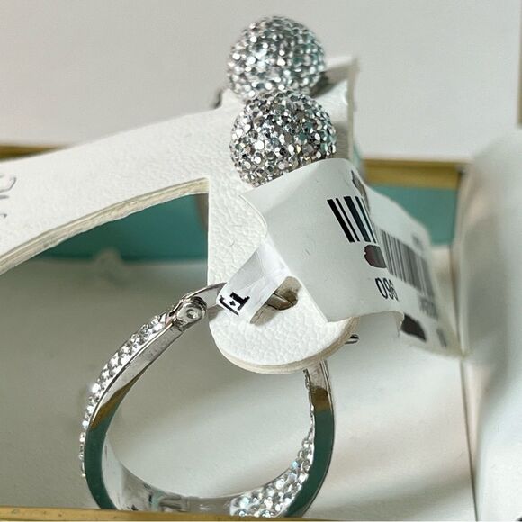 Jenni Park Swarovski Silver Tone Round And Hoop Set - Picture 8 of 14